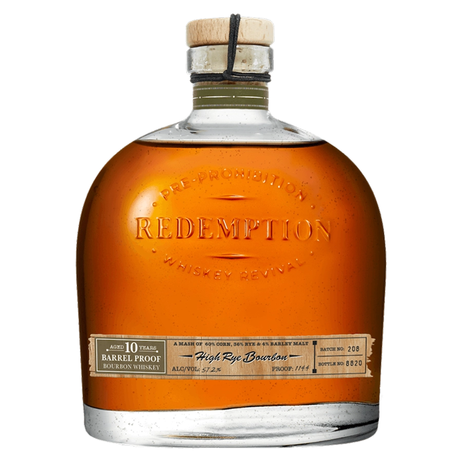 Redemption 10 Years Aged Barrel Proof High Rye Bourbon